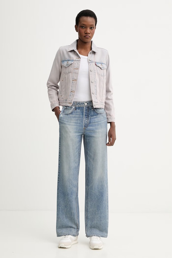 Rag & Bone pantaloni de bumbac RC1325F7MTE albastru SS26