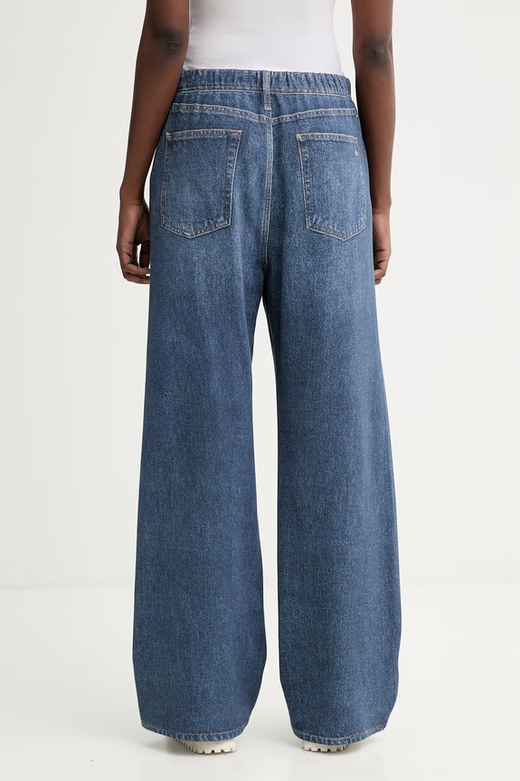 Rag & Bone pantaloni de bumbac RC125F7MTE bleumarin SS26