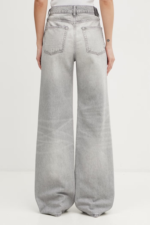 Odzież Anine Bing HUGH JEAN - OYSTER GREY jeansy relaxed fit damskie A.06.12023.GRY35 szary