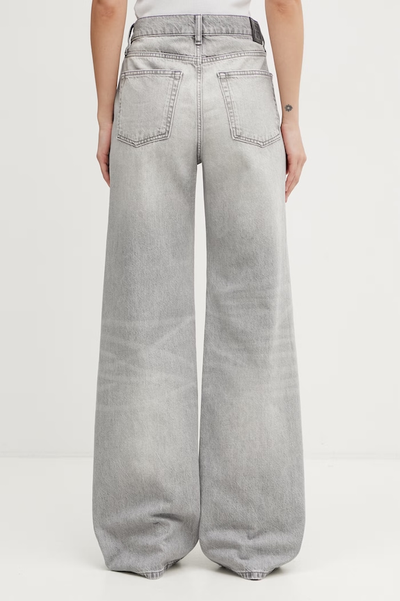 Odzież Anine Bing HUGH JEAN - OYSTER GREY jeansy relaxed fit damskie A.06.12023.GRY35 szary