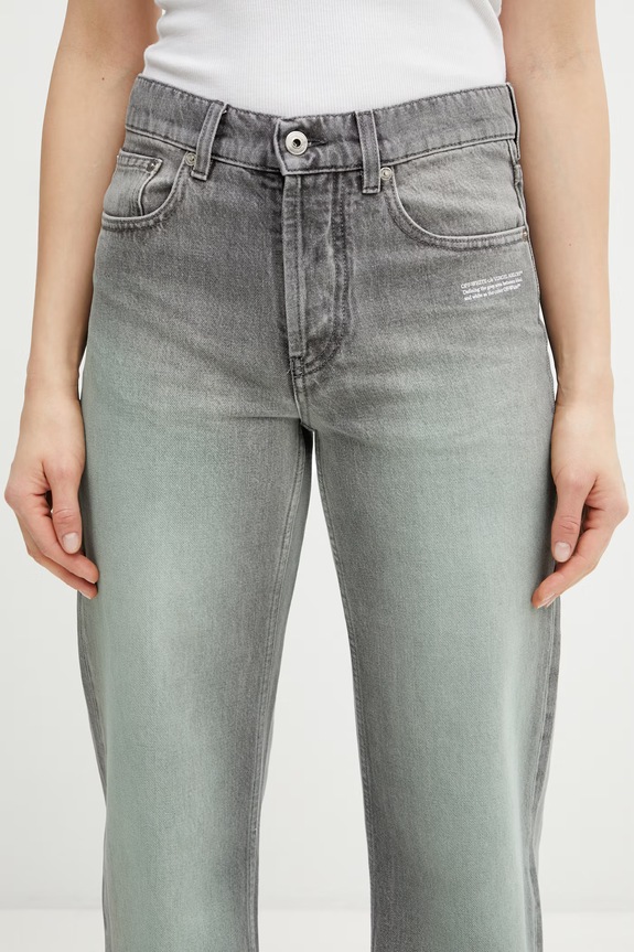 Off-White Spray Susy jeansy proste damskie szary 2YA069S26DEN003