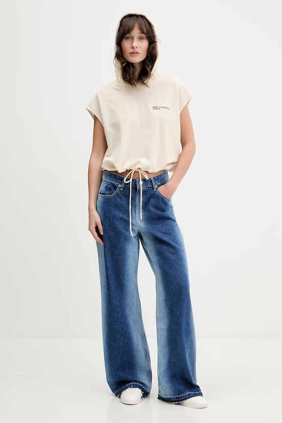 Karl Lagerfeld Jeans rifle relaxed fit dámske B2W10088 modrá SS26