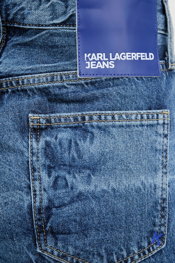 Karl Lagerfeld Jeans jeansy wide leg damskie niebieski B2W10101