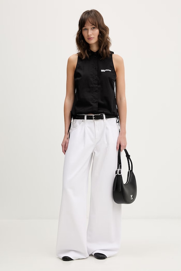 Karl Lagerfeld Jeans blugi B2W10090 alb SS26