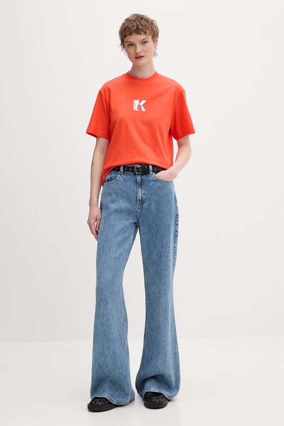 Karl Lagerfeld Jeans jeansy flare damskie B2W10099 niebieski SS26