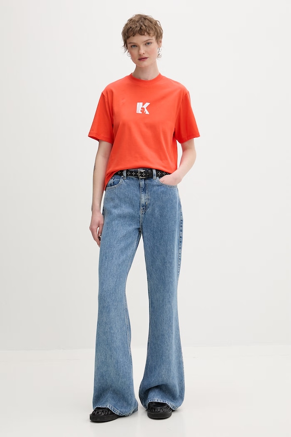 Karl Lagerfeld Jeans jeansy flare damskie B2W10099 niebieski SS26