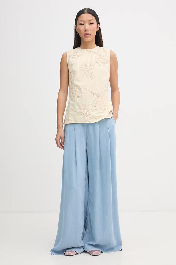 Blugirl Blumarine панталон дамски от лиосел RA6080.D5049 син SS26