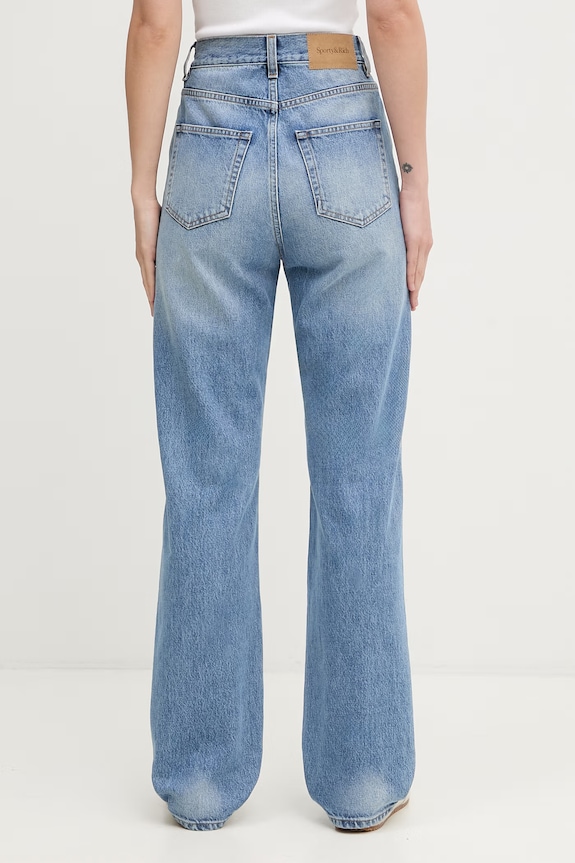 Одяг Sporty & Rich джинси straight жіночі PA01578300BL137 блакитний