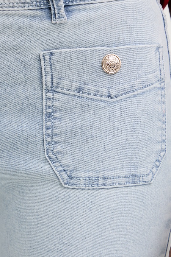 Morgan jeansy bootcut damskie niebieski POLASO