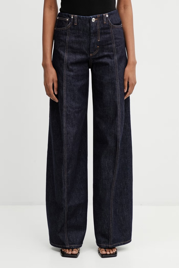 Sportmax Spdora blugi relaxed fit pentru femei bleumarin 2612181035600