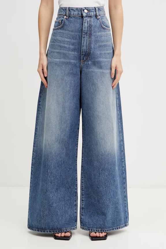 Sportmax Spdangri jeansy relaxed fit damskie granatowy 2612181055600