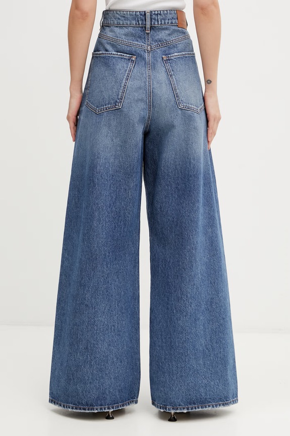Odzież Sportmax Spdangri jeansy relaxed fit damskie 2612181055600 granatowy
