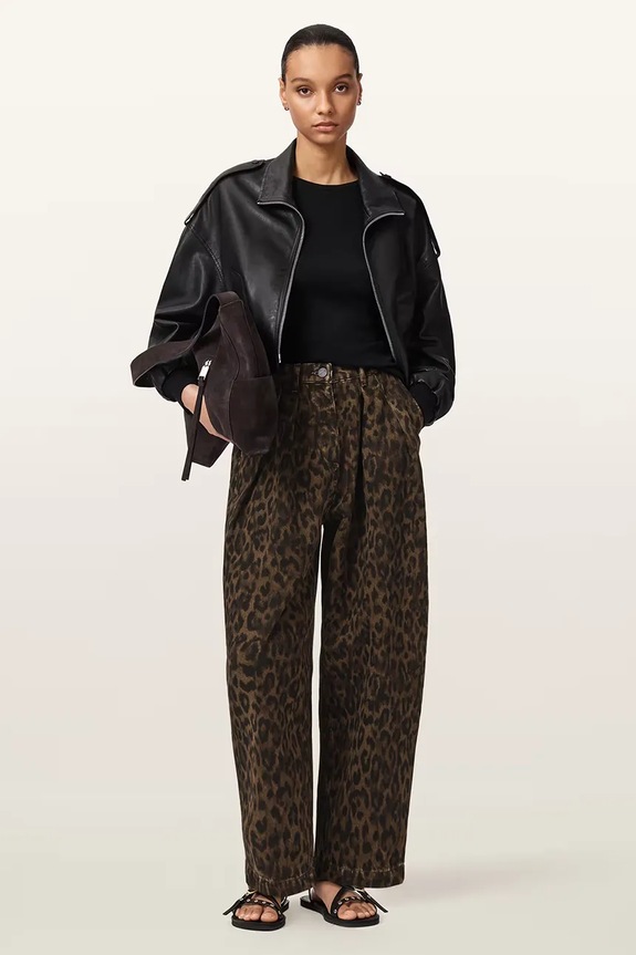 AllSaints blugi barrel pentru femei maro W081EE