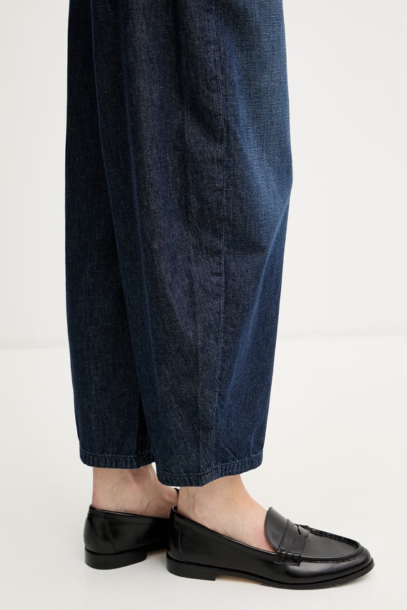 Sisley παντελόνια γυναικεία βαμβακερά σκούρο μπλε 46PQLE05C