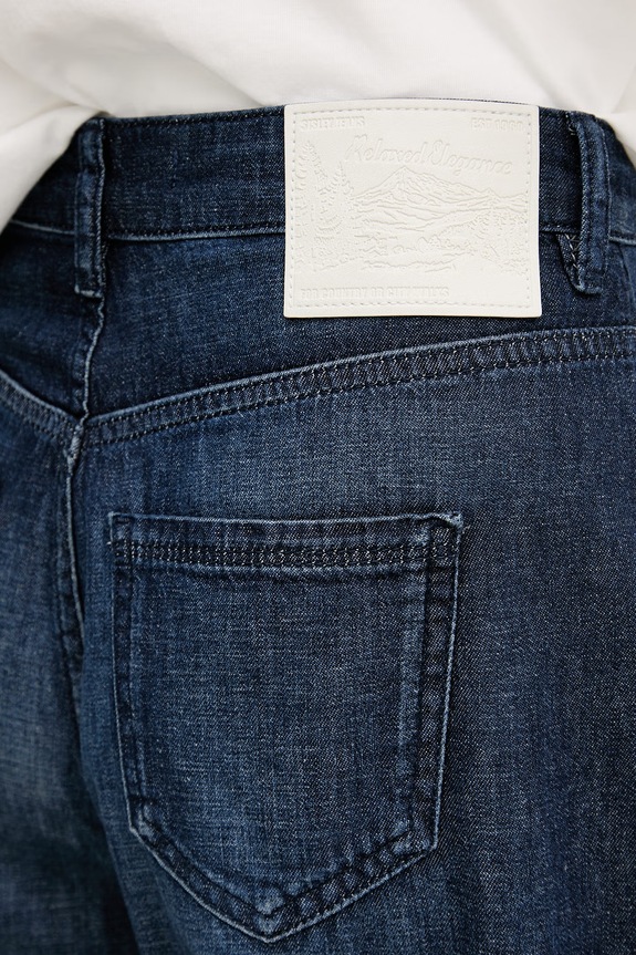 Sisley παντελόνια γυναικεία βαμβακερά 46PQLE05C σκούρο μπλε