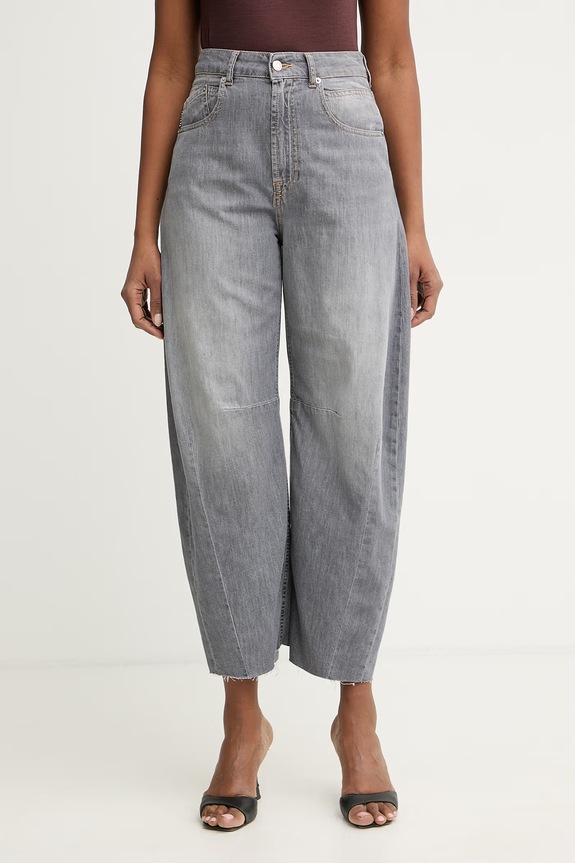 Haveone jeansy relaxed fit damskie szary PFA.Q082