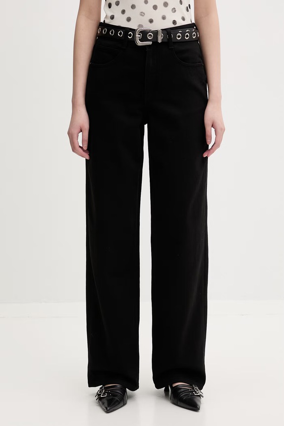 Miss Sixty jeansy straight damskie czarny 6M1JJ2521I