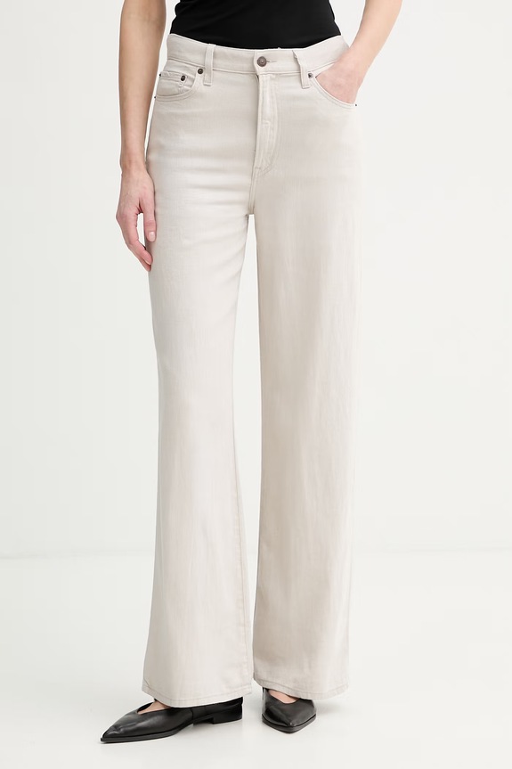 Levi's blugi wide leg pentru femei RIBCAGE WIDE LEG H223 bej A6081.0082