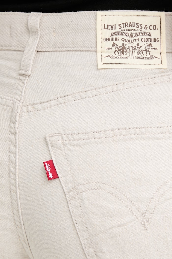 Levi's blugi wide leg pentru femei RIBCAGE WIDE LEG H223 bej A6081.0082