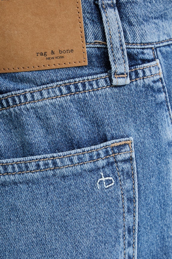 rag & bone jeansy wide leg damskie niebieski RJ2826S1XML
