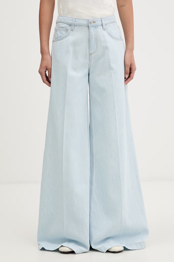 ViCOLO jeansy wide leg damskie niebieski DAB5023