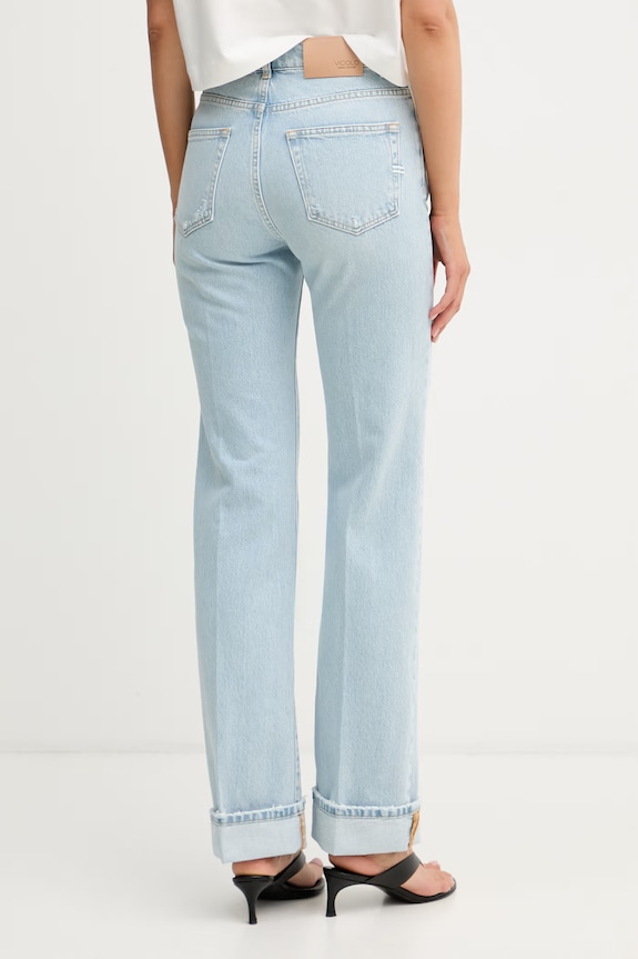 Odzież ViCOLO jeansy straight damskie DAB5055 niebieski