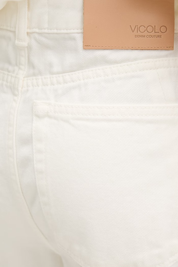 ViCOLO jeansy relaxed fit damskie beżowy DAB5150