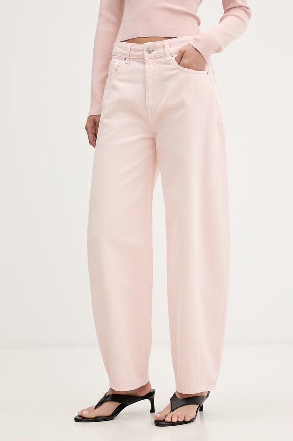 ViCOLO jeansy relaxed fit damskie różowy DAB5150