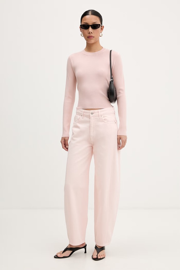 ViCOLO jeansy relaxed fit damskie DAB5150 różowy SS26