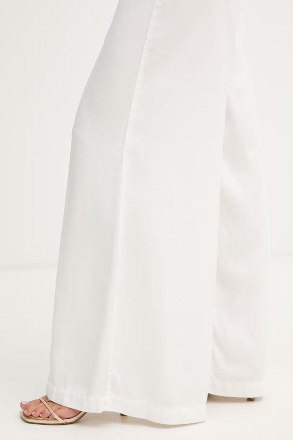 ViCOLO jeansy wide leg damskie biały DAB5151