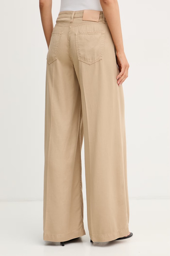 Ruházat ViCOLO széles szárú farmer női DAB5151 bézs