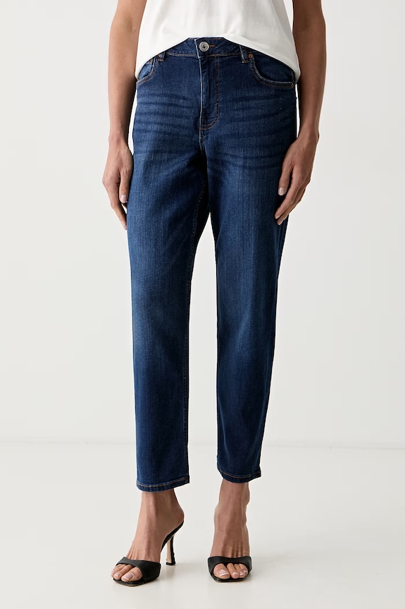 Fracomina jeansy mom fit damskie VERA granatowy FP25WVD005D46002