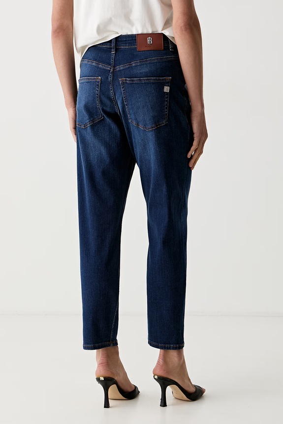 Odzież Fracomina jeansy mom fit damskie VERA FP25WVD005D46002 granatowy