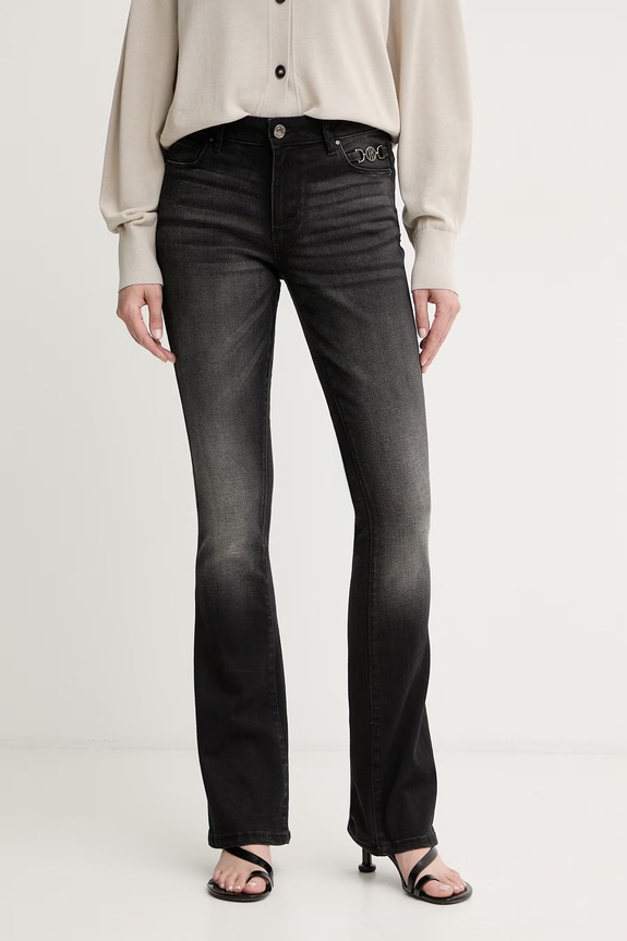 Fracomina bootcut kavbojke ženske BELLA črna FP25WV8020D46404