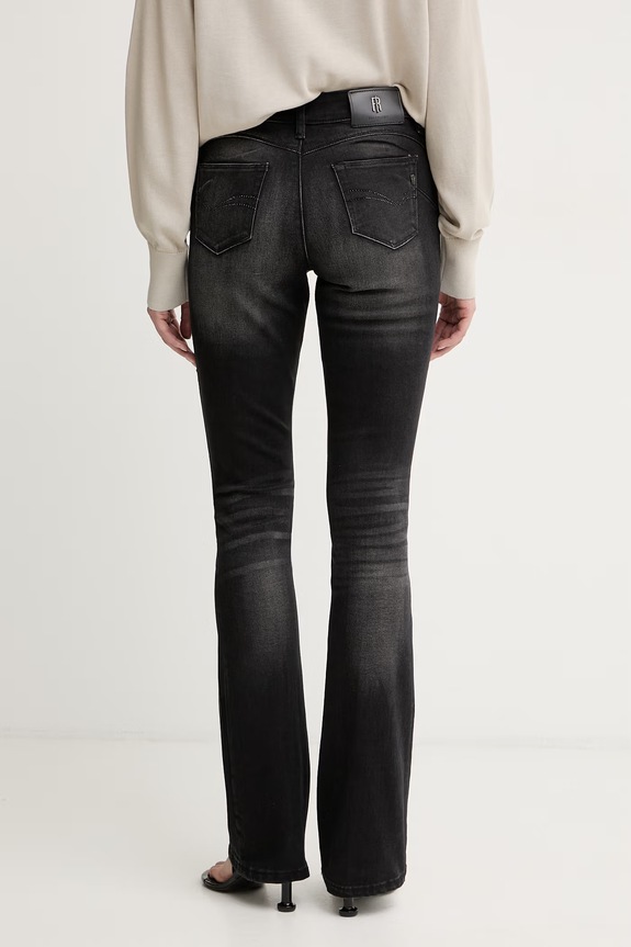 Oblačila Fracomina bootcut kavbojke ženske BELLA FP25WV8020D46404 črna