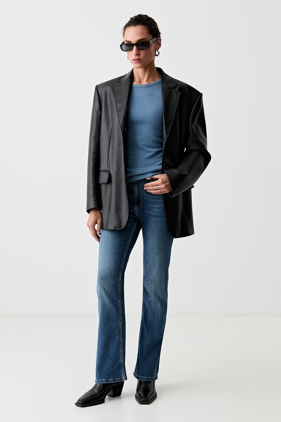 AllSaints blugi bootcut pentru femei W092EE albastru SS26