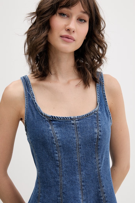 HUGO Blue Καλοκαιρινό φόρεμα ντένιμ Gademe_B μπλε 50568776