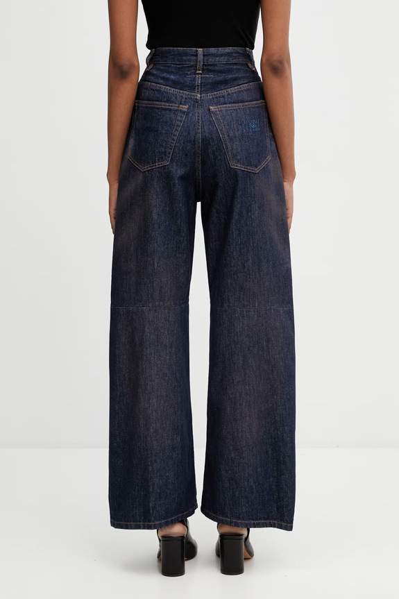 Îmbrăcăminte MM6 Maison Margiela blugi relaxed fit pentru femei S62LB0218.M30055 bleumarin