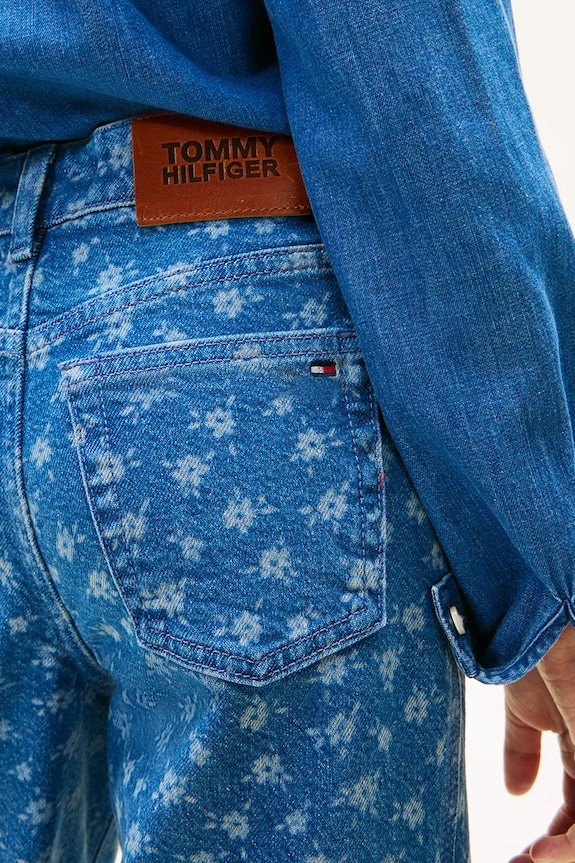 Otroške kavbojke Tommy Hilfiger MABEL WIDE KG0KG08960.128.176.PPY2 modra