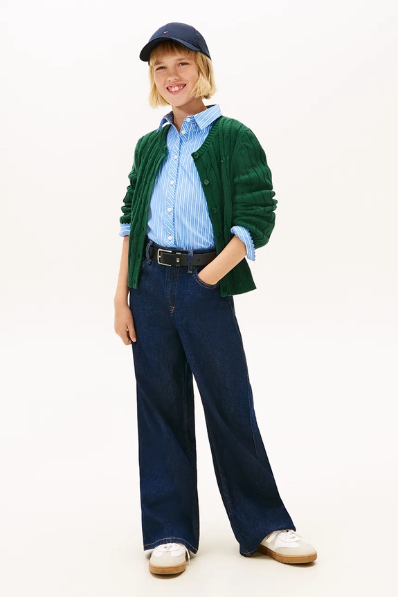 Dievča Detské rifle Tommy Hilfiger MABEL KG0KG08961.116.122.PPY2 tmavomodrá