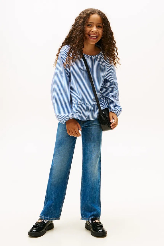 BIMBA Tommy Hilfiger jeans per bambini GIRLFRIEND KG0KG08965.128.176.PPY2 blu