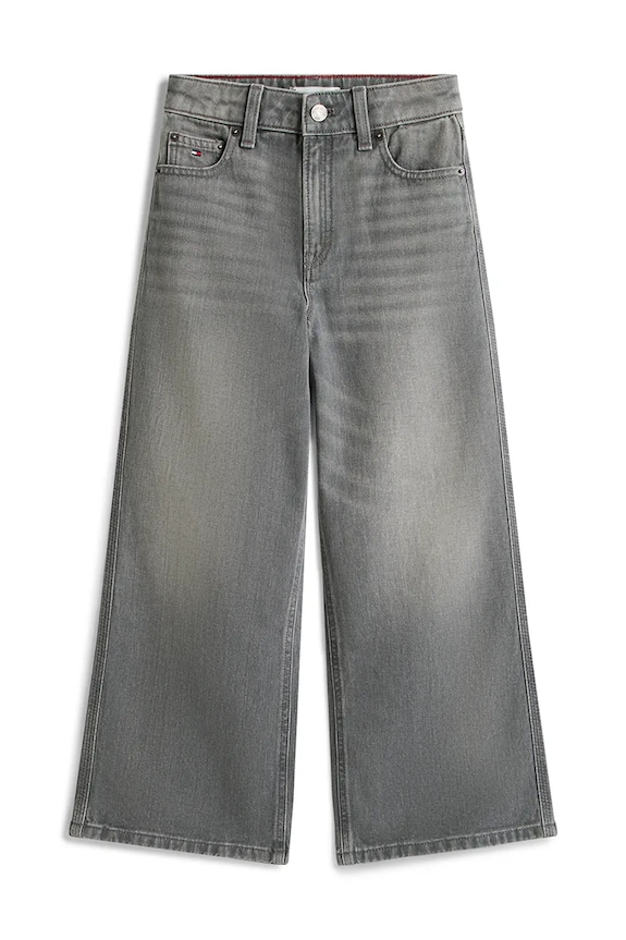 Dječje traperice Tommy Hilfiger MABEL WIDE KG0KG09286.116.122.PPY2 siva SS26