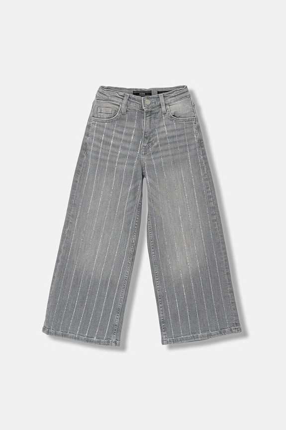 Dječje traperice Guess natpis siva J6RA02.D5A60.PPY2
