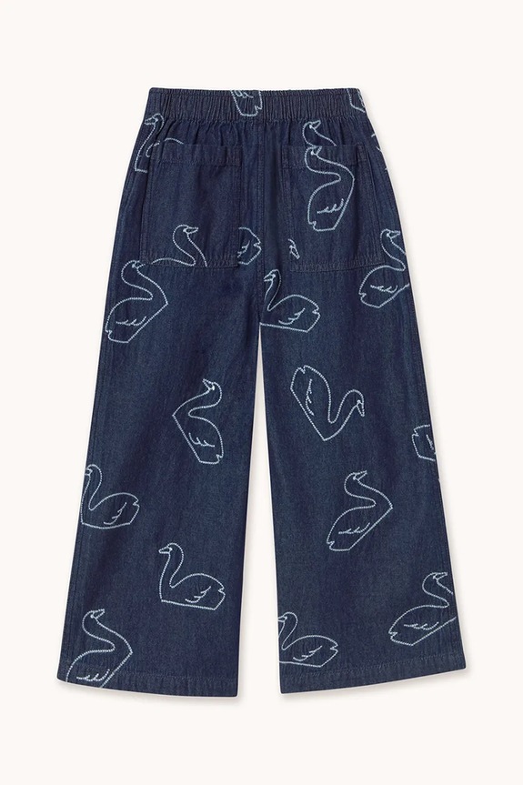 Κοριτσίστικα Παιδικά τζιν Tinycottons BIG SWANS DENIM PANT SS26.329 μπλε