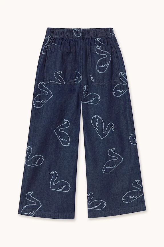 Κοριτσίστικα Παιδικά τζιν Tinycottons BIG SWANS DENIM PANT SS26.329 μπλε