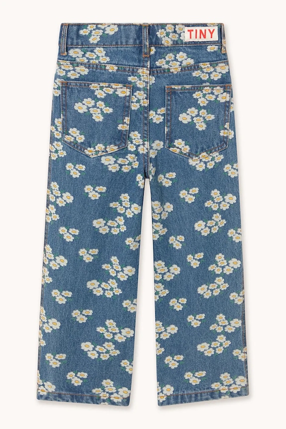 Κοριτσίστικα Παιδικά τζιν Tinycottons BLOSSOMS DENIM JEANS SS26.334 μπλε