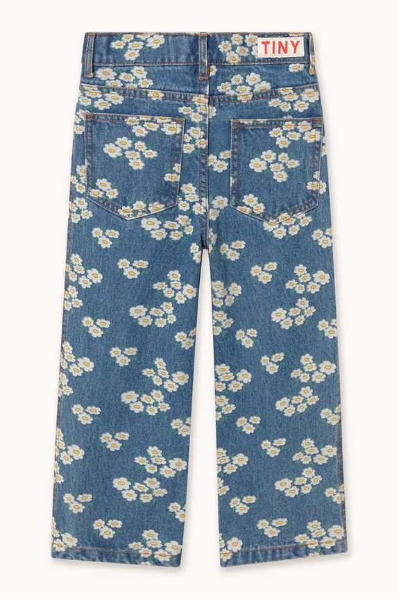 Κοριτσίστικα Παιδικά τζιν Tinycottons BLOSSOMS DENIM JEANS SS26.334 μπλε