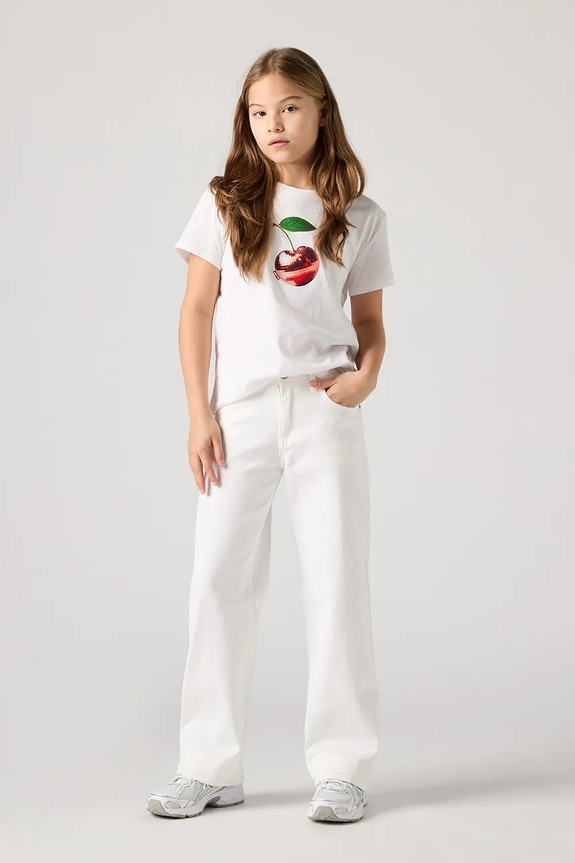 Παιδικά τζιν Levi's WIDE LEG JEANS τζιν παντελόνι λευκό 4EG381.PPY2