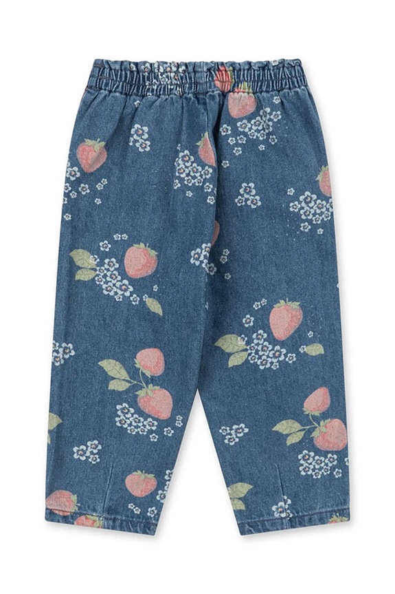 Konges Sløjd jeansy dziecięce MAGOT FRILL PANTS GOTS granatowy KS104970.PPY2