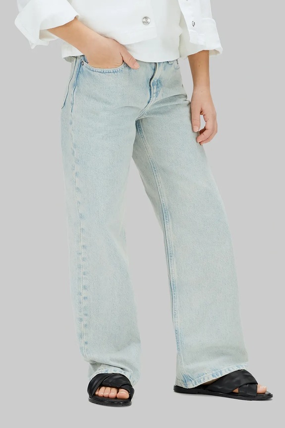 Calvin Klein Jeans jeansy wide leg dziecięce niebieski LVCKSJC02G.128.176.PPY2